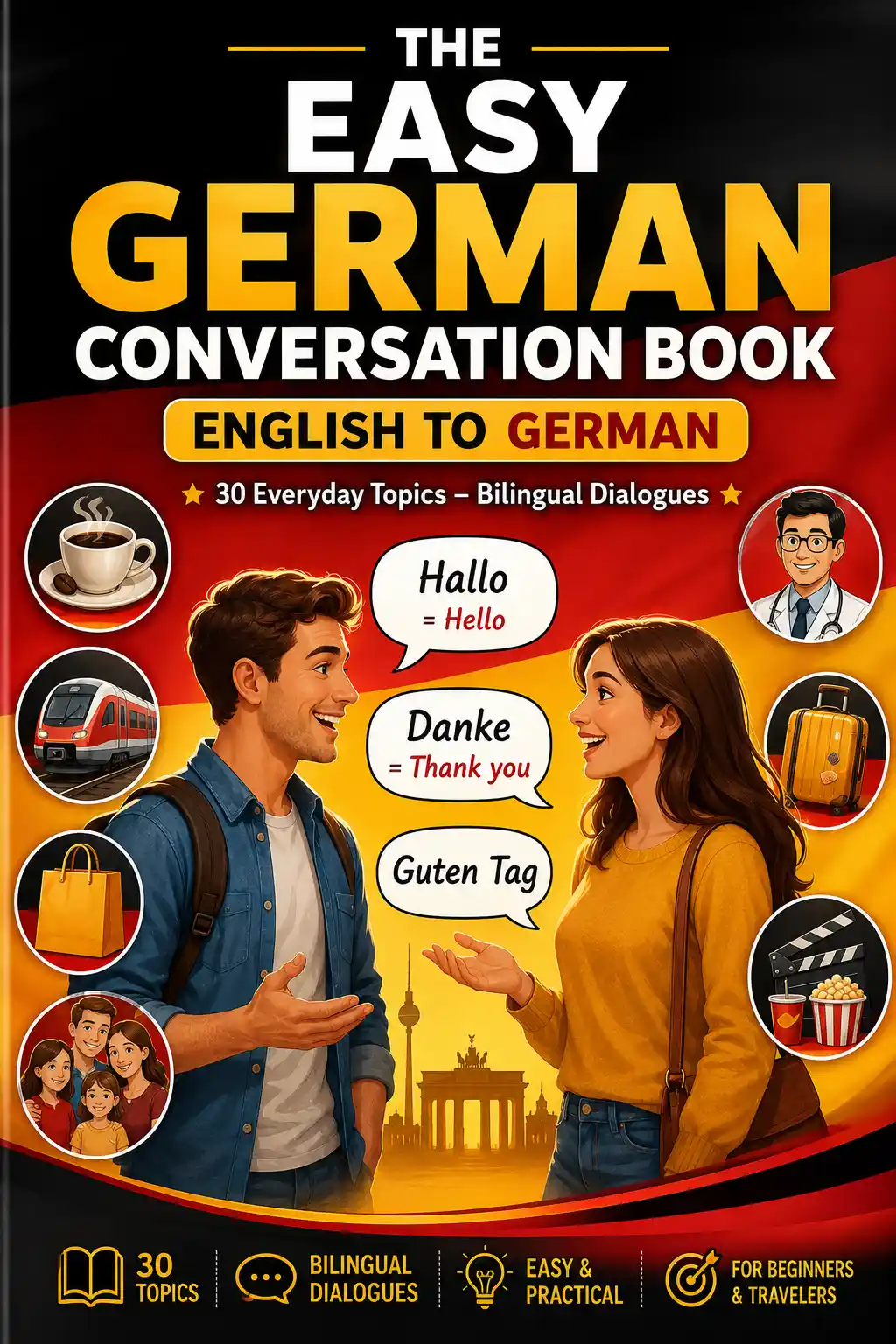 The Easy German Conversation Book (English to German)